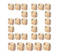 Christmas Candy Boxes, Bakery Pastry Box for Cupcakes, 20 Pieces Reusable with Holiday Treat Containers, Home Accessory for Biscuits, Brownies, Party Favors, Food, 2.76x4.33x5.12 Inches