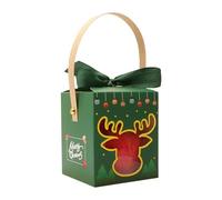 Christmas Candy Boxes, Chocolate Container with Window and Handle | Christmas Candy Wrapping Boxes - for Fruit Family Meetings Boutiques Office Teachers Students Neighbors