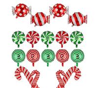 Christmas Candy Cane Balloons Arch Garland Kit Green Red White Foil For Party Decorations Xmas Birthday Decoration Kids Decor 18 Pcs