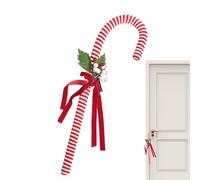 Christmas Candy Cane Decorations - Seasonal Christmas Decor,Home Decor Holiday Ornaments | for Wall Office Mantel Wreath Study Backyard Staircase Front Door Living Room Window Sill