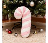 Christmas Candy Cane Pillow, 46cm Cute Christmas Candy Throw Pillow, Double Snowflake Shaped Plush Pillows, Stripe Candys Cane Shape Cushion Stuffed ChristmasDecoration For Home Sofa Bed Couch Party