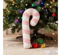 Christmas Candy Cane Pillow, Pink Candy Cane Plush Pillow, Cute Soft Candys Canes Cushion Pillows Throw, Christmas Pink Candys Plush Throw Pillows Decorative, for Sofa Bedroom Home Room Decor