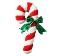 Christmas Candy Cane Pillow, Red and White Candy Cane Plush Pillow with Bow | Christmas Decorative Canes Cushion, for Sofa, Bed, Couch, Bedroom