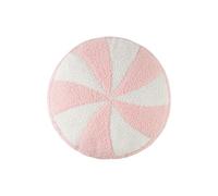 Christmas Candy Cane Plush Pillow, Cute Pink White Throw Pillows for Sofa, Christmas Spiral Pattern Circular Decor for Sofa, Windowsills, Bedroom