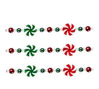 Christmas Candy Garland 8Ft/2.4m Red White Peppermint Candy Cane Christmas Decorations Plastic Bead Candy Garland Christmas Tree Ornaments for Hanging Xmas Decorations Red and Green