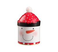 Christmas Candy Jar - Dustproof Cute Metal Snack Container with Lid - Portable, Leak-proof Christmas Decoration, Jar for Dining Room, Kitchens, Tables S