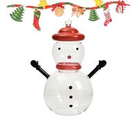 Christmas Candy Jar - Glass Snowman Cookie Canister With Lid | Treat Organizer Jar for Living Rooms Tabletop Displays Wedding Studies Bedroom Banquets