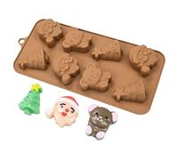 Christmas Candy Moulds - Food Silicone Tools with 8 Cavities, Flexible for Chocolate, , Soap, Candle, Holiday Kits for Parties, Gatherings, Christmas Preparations, Caram