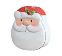 Christmas candy storage container iron tin box featuring Santa Claus design festive organizer for sweets and treats (1)