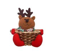 Christmas Candy Wicker Basket Lovely Cartoon Fruit Basket Storage Box Christams Decorations Desktop Decors Christmas Candy Cartoon Fruit Storage