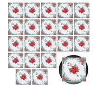 Christmas Cane Paper Hazelnut - 20x Berry Dinner Decorative Hand Towel, 2 Ply Cocktail Table for New Year Winter Merry Holiday Supplies