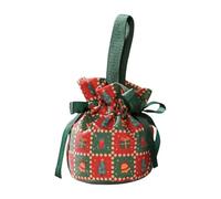 Christmas Canvas Bags Santa Claus Canvas Snowman Decor with Handle | Christmas Candy Pouch for Kids Adults Family Friends Home New Year Wedding Party School Work Beach Picnic