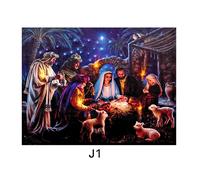 Christmas Canvas Picture LED Light up 40cm x 30cm - Nativity J1
