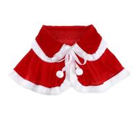 Christmas Cape Short Xmas Cloak Santa Shawl Velvet Cloak Costume Mrs Santa Claus Cape Red Christmas Costume Xmas Outfit Winter Outwear for Women Ladies Girls