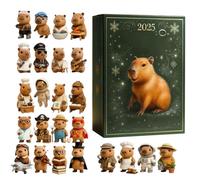 Christmas Capybara Advent | 24 Days 2D Acrylic Decorations | Holiday Countdown Calendar Capybara Ornaments - for Home Christmas Tree Car Rearview Mirror Wall Window Adults Kids Vacation Party Favors