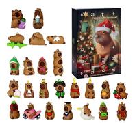 Christmas Capybara Advent - 3D Countdown Calendar Ornament, Festive Seasonal Decoration Box | 24 Day Surprise Gift Presentation, Ensures Joy At The Front Door, At The T