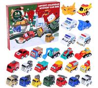 Christmas Car Advent Calendar 2025, 24 Days for Countdown Christmas Calendar Pull Back Car Toys Gifts for 2 3 4 5 6 7 8 Year Old Boys & Girls