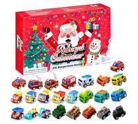 Christmas Car Advent Calendar 2025, 24 Days for Countdown Christmas Calendar Pull Back Car Toys Gifts,Toys Advent Calendar for Kids Boys Girls (A)