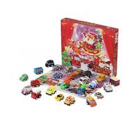 Christmas Car Advent Calendar,24 Days Christmas Countdown Calendar with Pull Back Cars Toys Gift Box