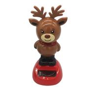 Christmas Car Decoration Solar Dancing Santa Claus Penguin Tree Elk Snowman Ornament Bobblehead Doll Gift Christmas Merry Car