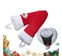 Christmas Car Decorations - Christmas Plush Decorations for Car,Fun Smile Face Decor Accessories for Holiday Indoor Outdoor Door Kitchen Classroom Offices Fridge Garage Parties
