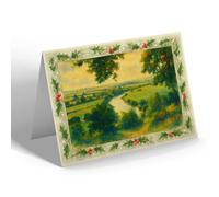 CHRISTMAS CARD - A Glimpse Of Wye Below Symond's Yat Rock - Vintage Art Style