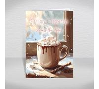 Christmas Card Across the Miles, Friends, Family - Cosy Hot Chocolate & Marshmallows Festive Design, A5 Deluxe Card with a Special Verse Inside: Across the Miles Christmas Card
