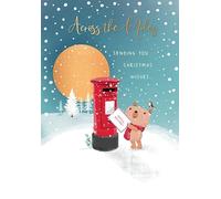 Christmas Card Across The Miles Open Card - 7 x 5 inches - Piccadilly Greetings