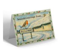 CHRISTMAS CARD - Alloway - Burns' Cottage - Vintage Design