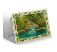 CHRISTMAS CARD - Ashton Gardens, St Annes-on-the-Sea (a) - Vintage Art Style