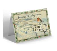 CHRISTMAS CARD - Barry Island - Nell's Point - Vintage Design