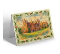 CHRISTMAS CARD - Bishop's Palace, Exeter - Vintage Art Style