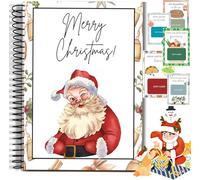 Christmas Card Book, DIY Spiral, Surprises On Every Page, Bound Merry Christmas College Survival Card Book Holder, Greeting Cards Holder for College Student Graduation (White-A)