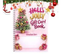 Christmas Card Book for Adults 8.2x5.9 Inch Spiral Bound Postcard Booklet | Christmas Card Holder Book for Adults Teens Kids Family Friends Students