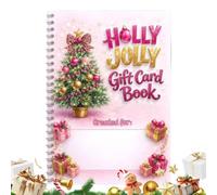 Christmas Card Book for Adults 8.2x5.9 Inch Spiral Bound Postcard Booklet | Holiday Card Book for Adults Teens Kids Family Friends Students