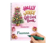 Christmas Card Book for Teens 8.2x5.9 Inch Spiral Bound Postcard Booklet | Christmas Blessing Card Book for Adults Teens Kids Family Friends Students