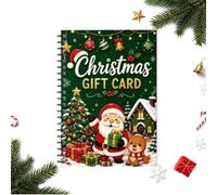 Christmas Card Book Spiral-Bound Festive Party Greeting Booklet | Christmas Gift Card Booklet for Adults Teens Kids Home Office Dorm School Party