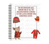 Christmas Card Book, Spiral-Bound Keepsake Gift Holder 21x15cm