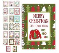 Christmas Card Book with Spiral Bound Hardcover Designed for Personalization and Organizing For Holiday Memories