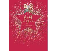 Christmas Card Both of You Star Wreath - Luxury Stylish Festive Xmas Card