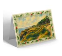 CHRISTMAS CARD - Bournemouth. On the Cliffs - Vintage Art Style