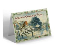 CHRISTMAS CARD - Bramber - Church & Lych Gate - Vintage Design