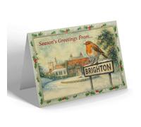 CHRISTMAS CARD - Brighton - Preston Manor - Vintage Design