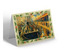 CHRISTMAS CARD - By the Quay, Lowestoft - Vintage Art Style