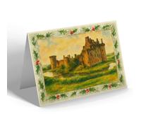 CHRISTMAS CARD - Caerlaverock Castle, Dumfries (e) - Vintage Art Style