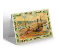 CHRISTMAS CARD - Campbeltown. The Quay - Vintage Art Style
