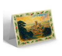 CHRISTMAS CARD - Canterbury Cathedral from the North (a) - Vintage Art Style