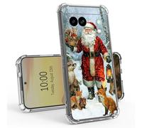 Christmas Card Clear Case for Google Pixel 8A 6.1" Slim Transparent Anti-Yellow TPU Military Protective Tough Durable Bumper Protective Cover for Pixel 8A