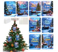 Christmas Card Coin Purse Ornament | 8X Christmas Scene Coin Purse Holiday Room Decoration Colorful Handmade Money Dispenser for Window Door Tree
