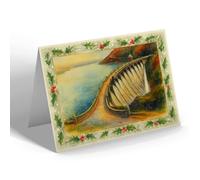 CHRISTMAS CARD - Craigh Goch, Dam, Elan Valley, Rhayader - Vintage Art Style